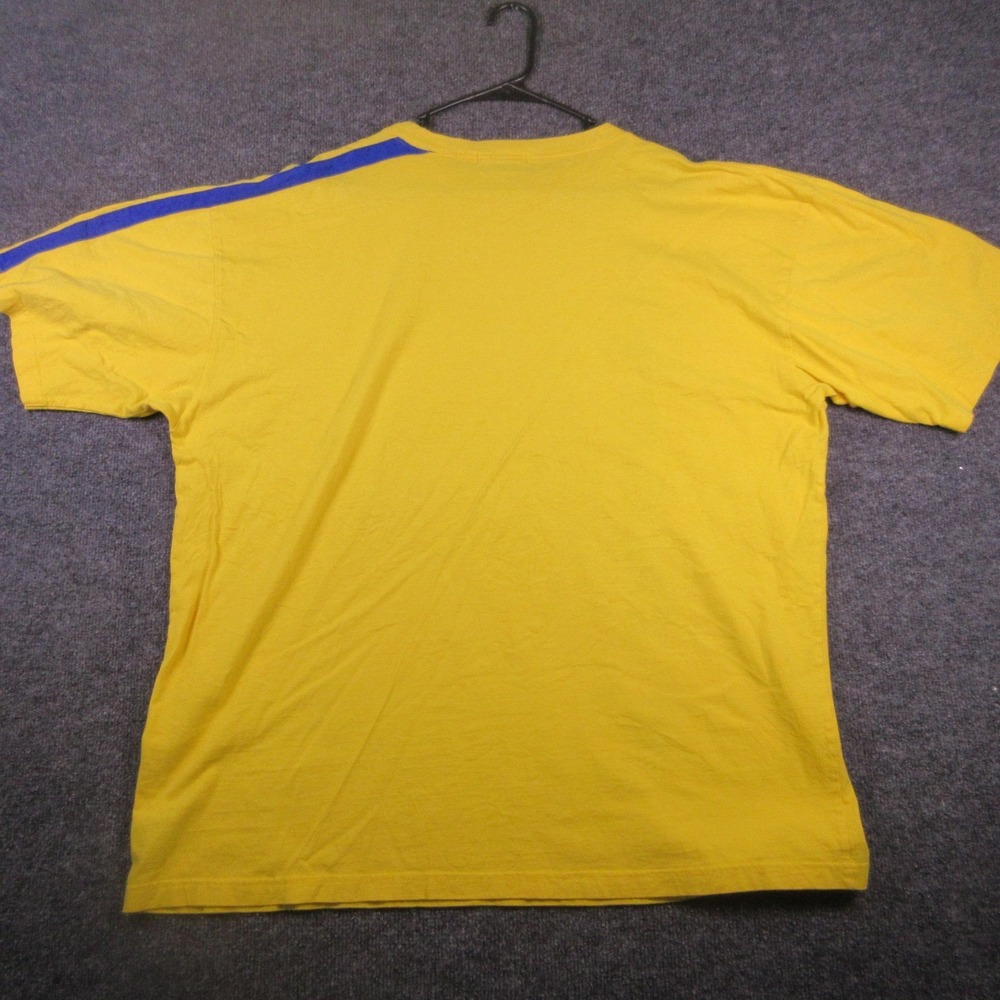 Y2K Vintage Nautica Shirt Mens 2XL Yellow Calypso Bay Vertical Logo Made USA 90s - Picture 2 of 10